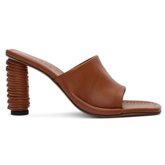 NEOUS Brown Leather Ginan Mules - Picture 1 of 9